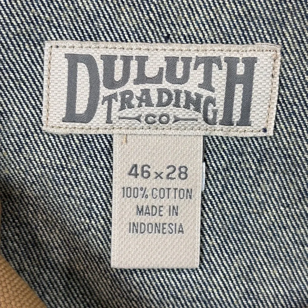 Duluth Trading Co Jeans Mens 46x28 Workwear Blue Cotton Rugged Straight‎ Leg